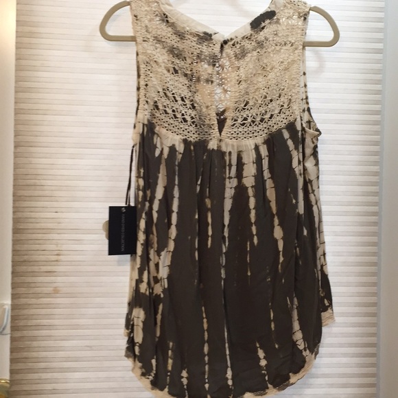 NWT Hand Dyed knox Rose Green & Ivory Top - Picture 3 of 10